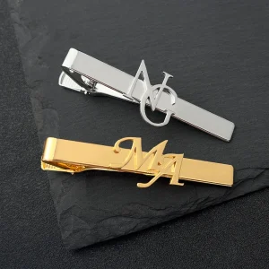 Men's Personalized Personalized Personalized Mother Child Name tie Clip Made of Stainless Steel, The Best Men's Jewelry Gift